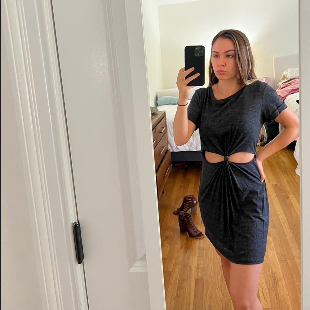 Honeypunch front knot t-shirt dress